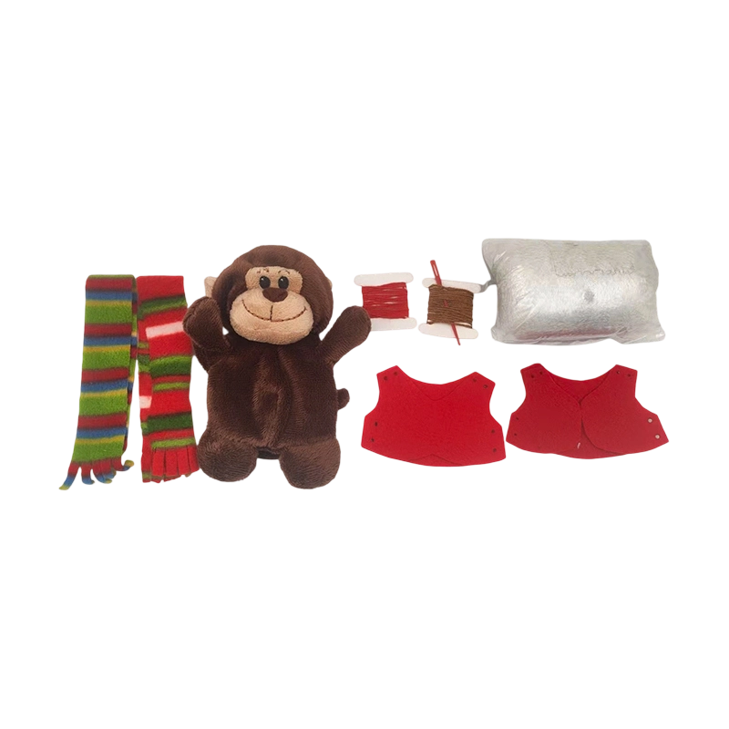 Kit de jouets artisanaux DIY en peluche pour singe