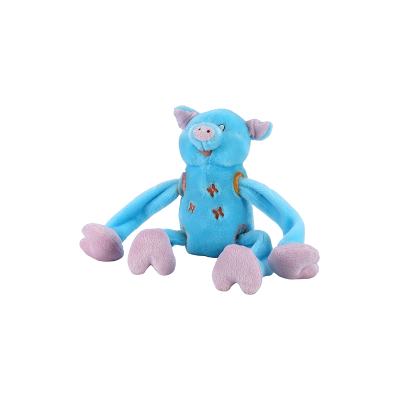 STA0876-1 Jouets en peluche à cinq styles Shaking Farm – Vache, Grenouille, Canard, Chien, Cochon