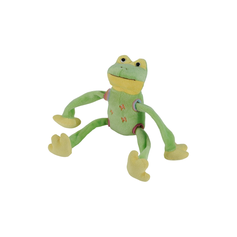 STA0876-1 Jouets en peluche à cinq styles Shaking Farm – Vache, Grenouille, Canard, Chien, Cochon