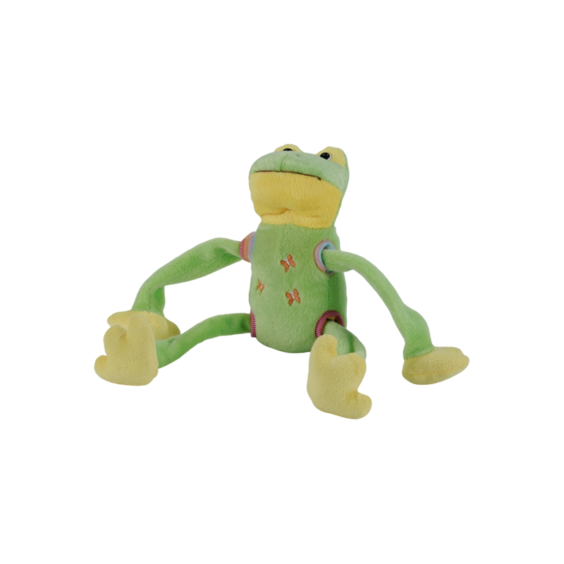 STA0876-1 Jouets en peluche à cinq styles Shaking Farm – Vache, Grenouille, Canard, Chien, Cochon