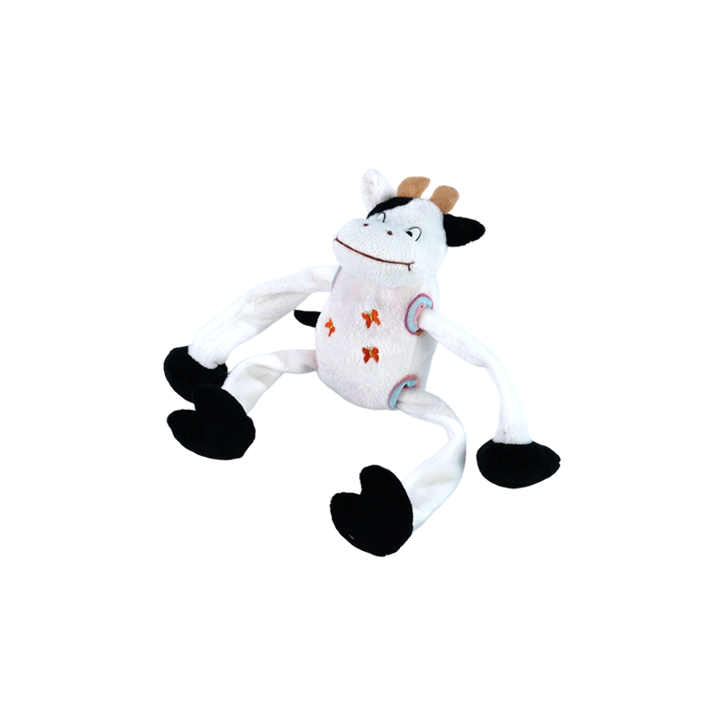 STA0876-1 Jouets en peluche à cinq styles Shaking Farm – Vache, Grenouille, Canard, Chien, Cochon