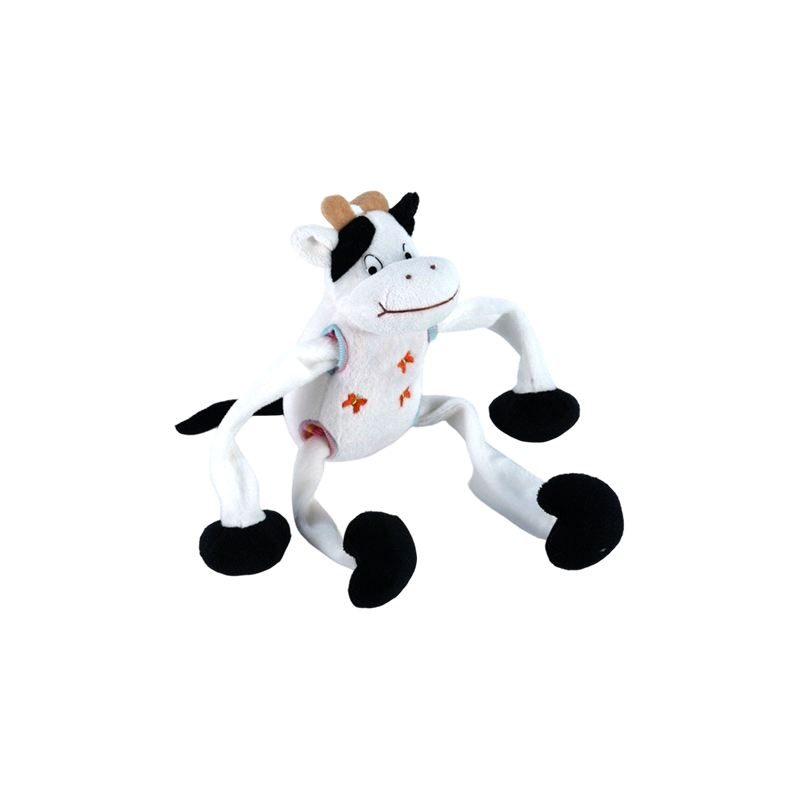 STA0876-1 Jouets en peluche à cinq styles Shaking Farm – Vache, Grenouille, Canard, Chien, Cochon
