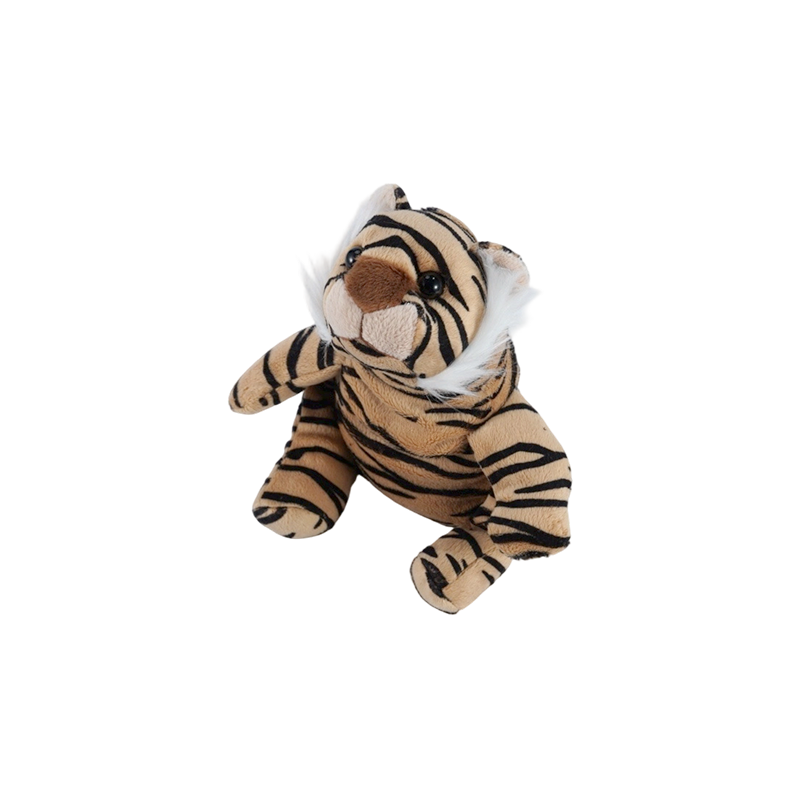 ST99-405-3 Peluches ultra-douces Forest Five-Style de 7 pouces – Zèbre, tigre, lion, singe, éléphant