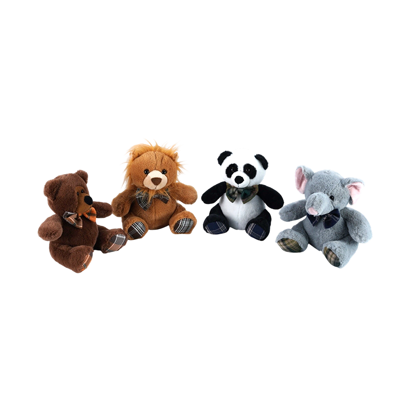 STA01314-3 Jouets en peluche Forest Kingdom Series (4 styles standard) – Éléphant, Lion, Panda, Ours brun