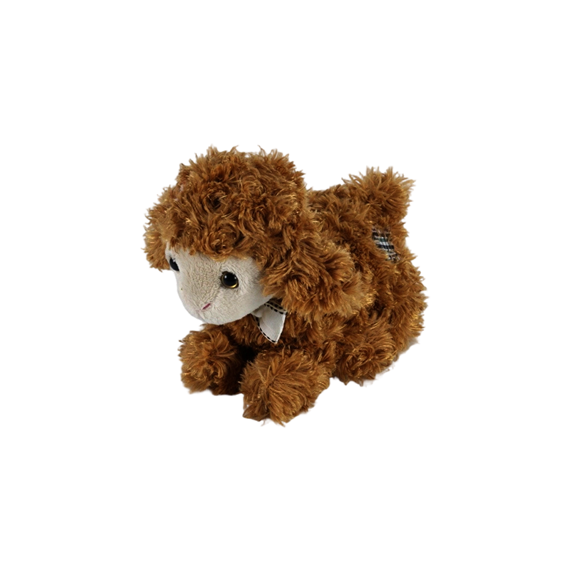 STA01341 Peluche agneau allongée tricolore