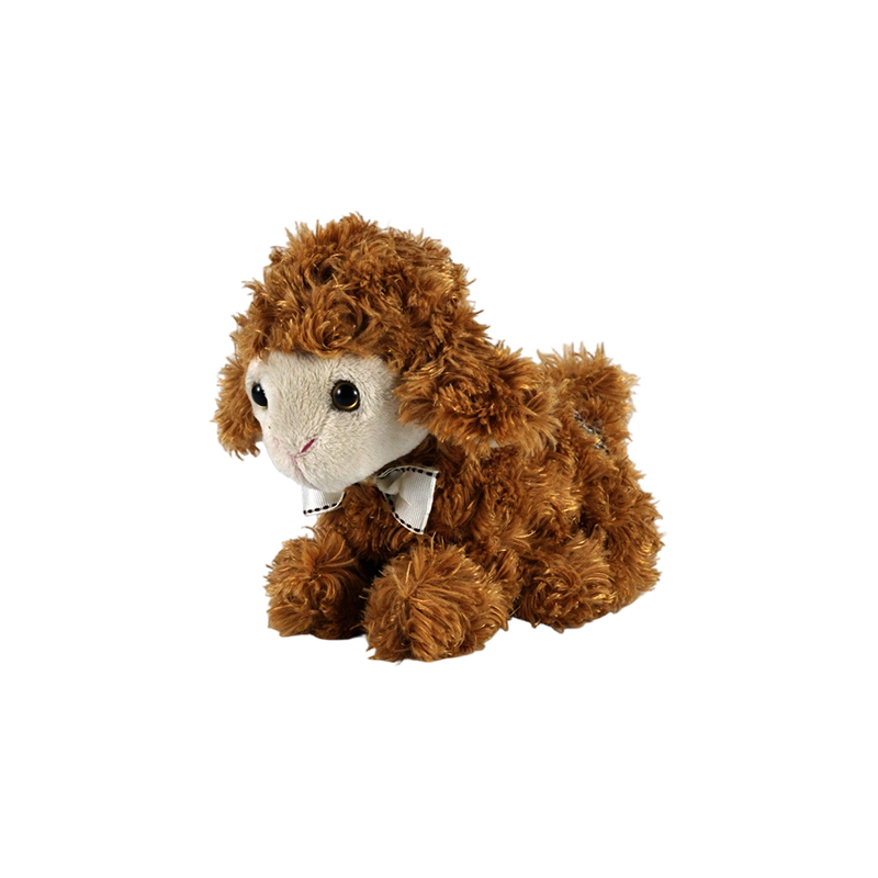 STA01341 Peluche agneau allongée tricolore