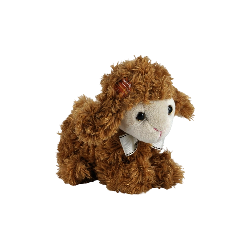 STA01341 Peluche agneau allongée tricolore