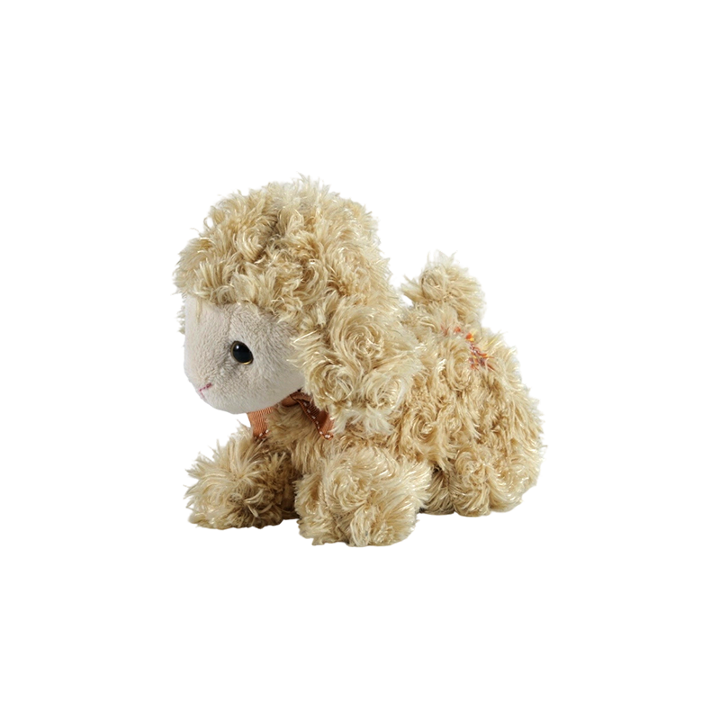 STA01341 Peluche agneau allongée tricolore