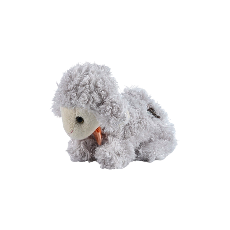 STA01341 Peluche agneau allongée tricolore