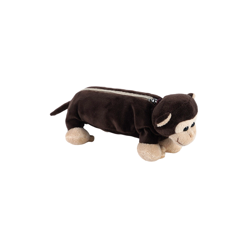 Collection de trousses à crayons en peluche pour animaux STA0986 – Grenouille/Singe/Lion/Éléphant/Cochon