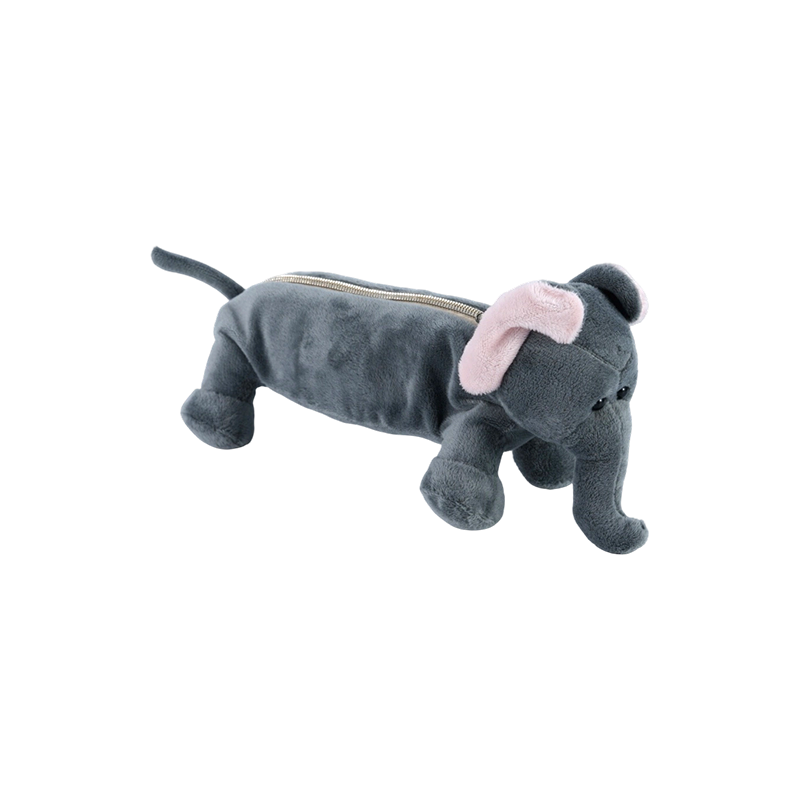 Collection de trousses à crayons en peluche pour animaux STA0986 – Grenouille/Singe/Lion/Éléphant/Cochon