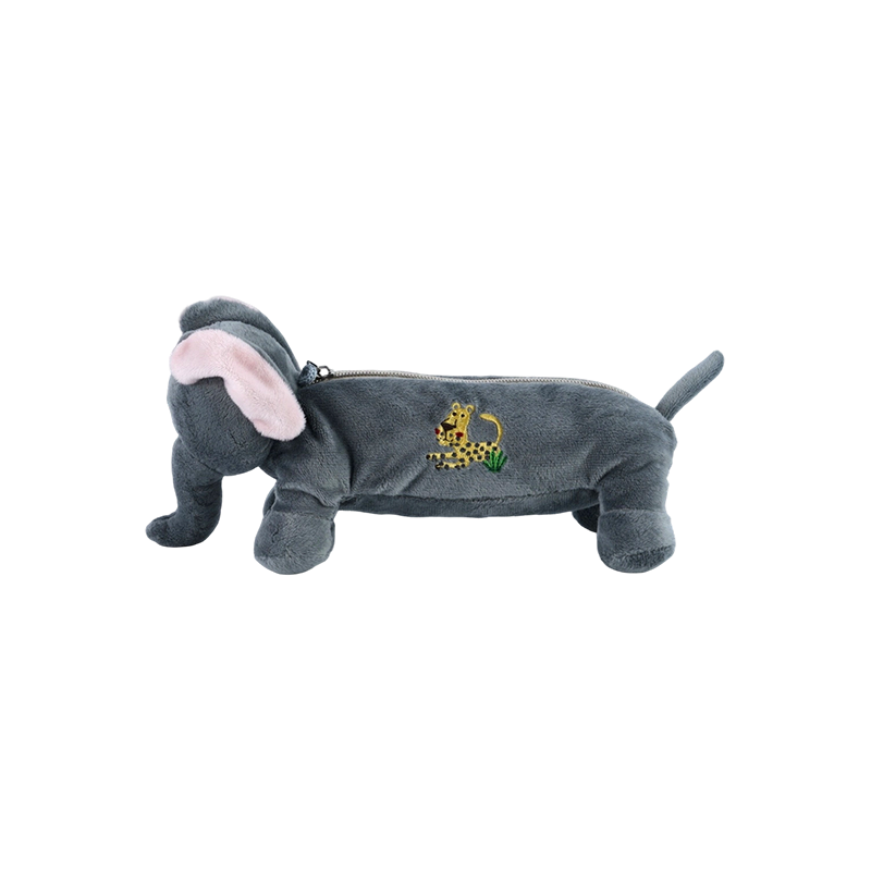 Collection de trousses à crayons en peluche pour animaux STA0986 – Grenouille/Singe/Lion/Éléphant/Cochon