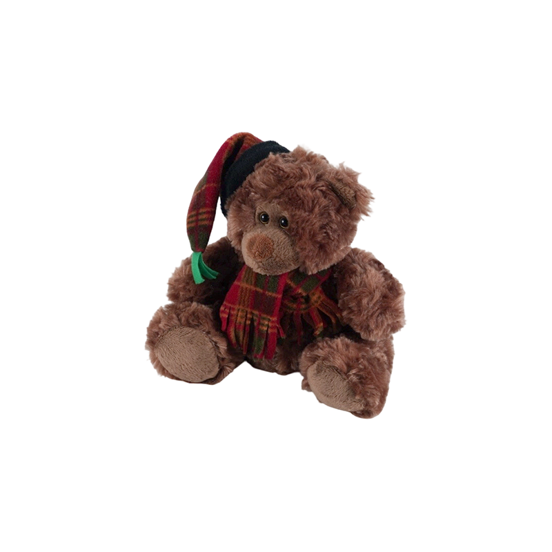 STA01314 Collection de peluches pour animaux de la forêt de Noël — Lion / Éléphant / Panda / Ours brun