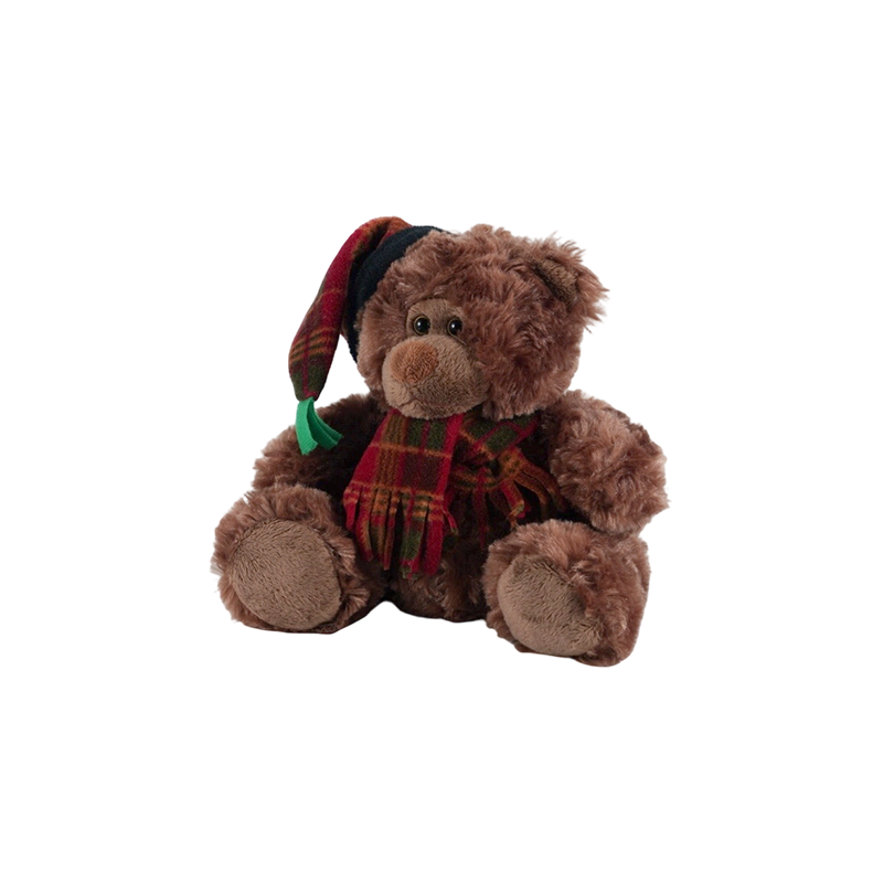 STA01314 Collection de peluches pour animaux de la forêt de Noël — Lion / Éléphant / Panda / Ours brun