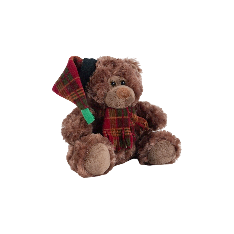 STA01314 Collection de peluches pour animaux de la forêt de Noël — Lion / Éléphant / Panda / Ours brun