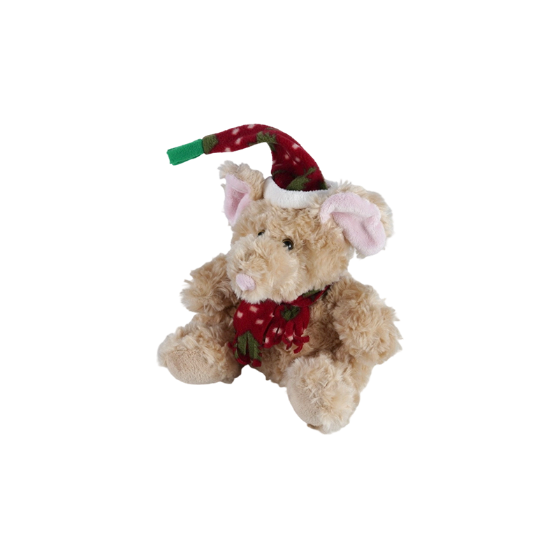 STA01314 Collection de peluches pour animaux de la forêt de Noël — Lion / Éléphant / Panda / Ours brun