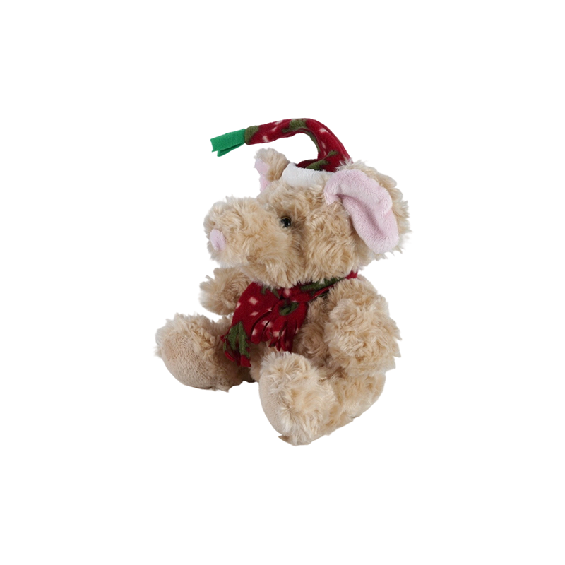 STA01314 Collection de peluches pour animaux de la forêt de Noël — Lion / Éléphant / Panda / Ours brun