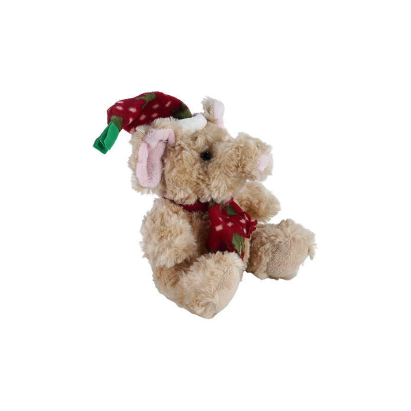 STA01314 Collection de peluches pour animaux de la forêt de Noël — Lion / Éléphant / Panda / Ours brun