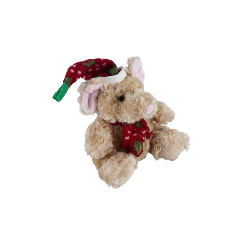 STA01314 Collection de peluches pour animaux de la forêt de Noël — Lion / Éléphant / Panda / Ours brun
