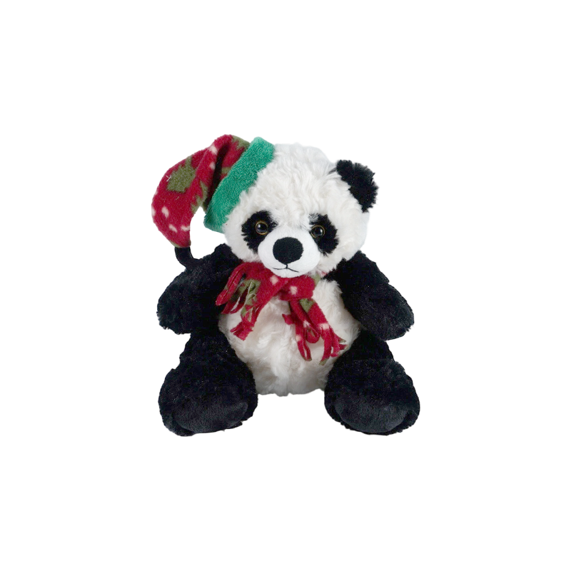 STA01314 Collection de peluches pour animaux de la forêt de Noël — Lion / Éléphant / Panda / Ours brun