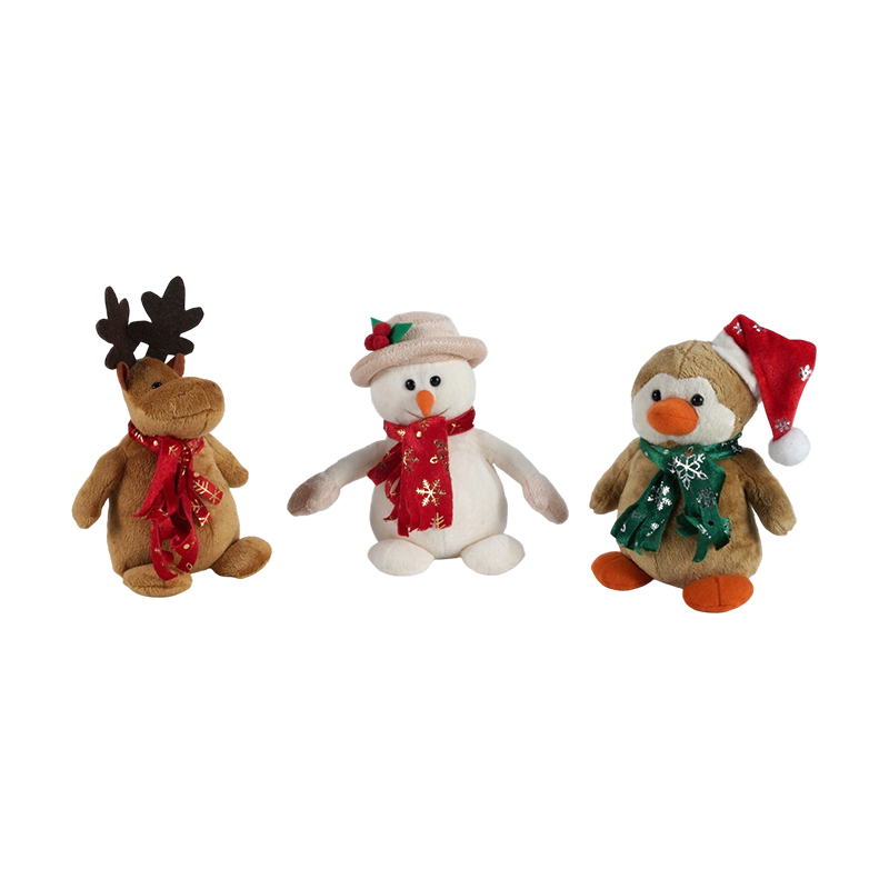 STA0402 Collection de peluches de Noël assises