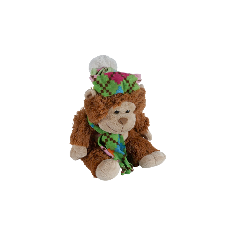 STA01366 Peluches de la série Écharpe colorée – Singe, Tigre, Ours