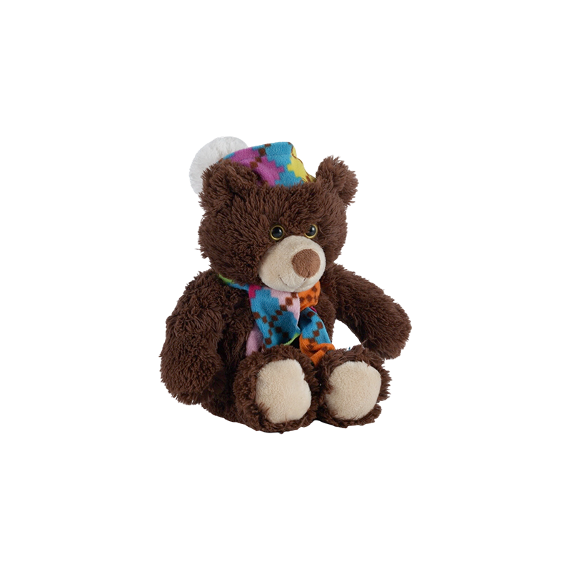 STA01366 Peluches de la série Écharpe colorée – Singe, Tigre, Ours