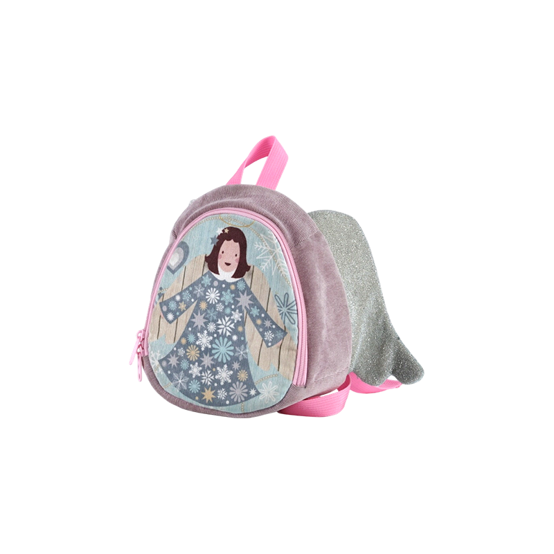 Sac à dos pour enfants à motif ange (velours côtelé)