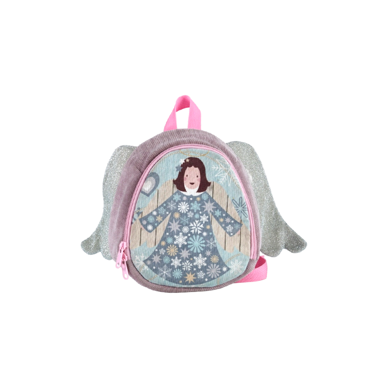 Sac à dos pour enfants à motif ange (velours côtelé)