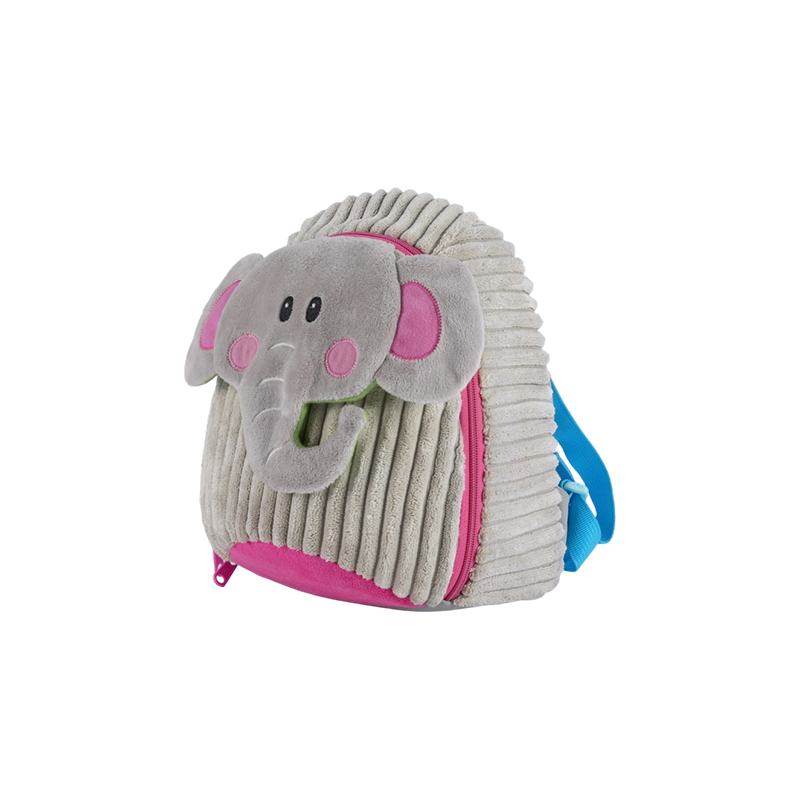 Sac à dos en velours côtelé à motif éléphant pour garçon