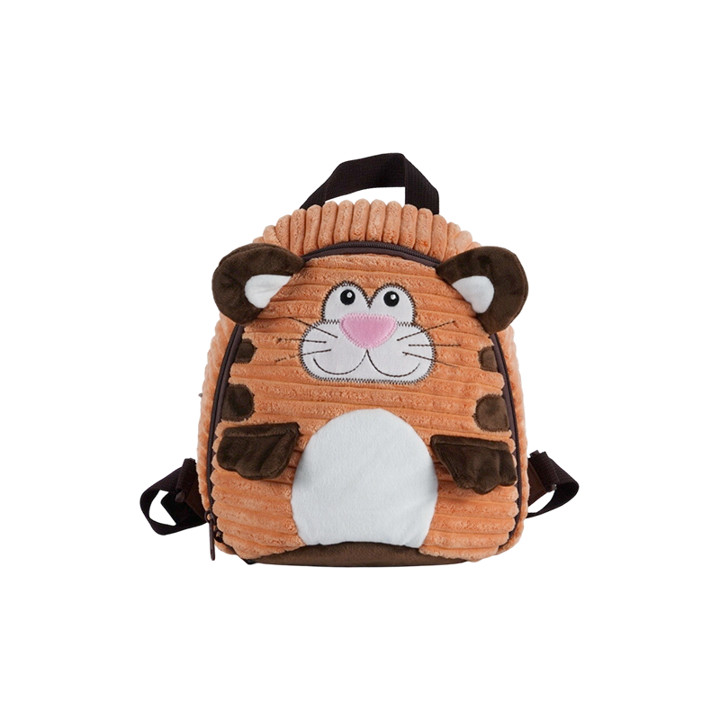 Sac à dos en velours côtelé fin en forme de tigre pour enfants pour garçons