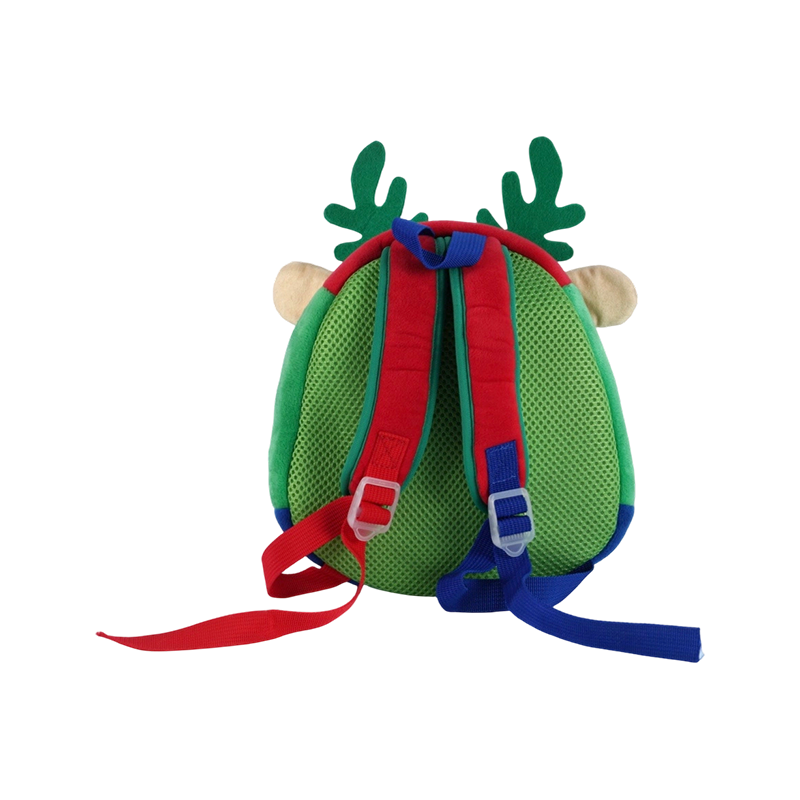 Sac à dos en tissu peluche pour enfants avec imprimé bonhomme de neige de Noël