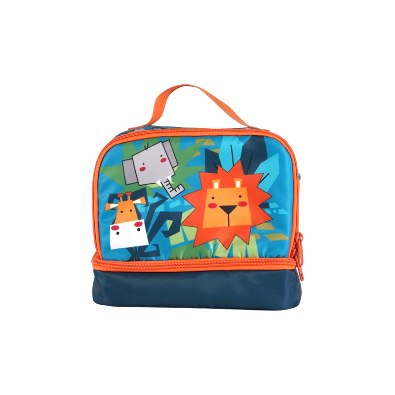Sac à lunch pour enfants en tissu Oxford à imprimé lion