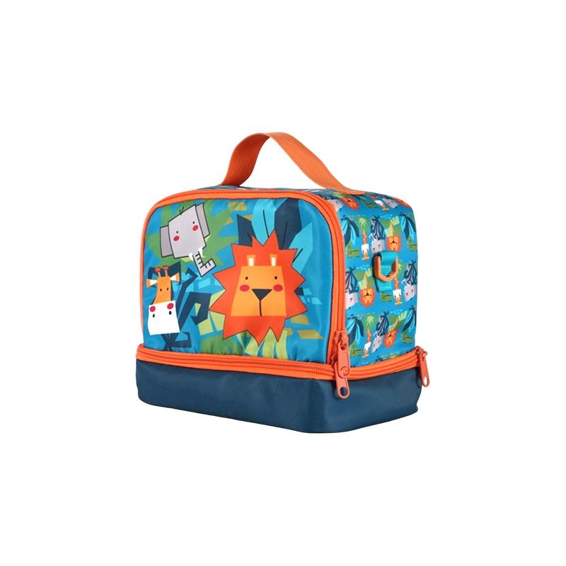 Sac à lunch pour enfants en tissu Oxford à imprimé lion