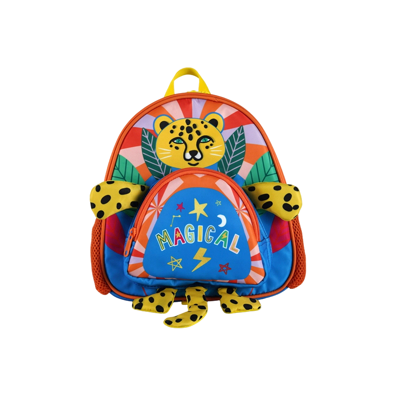 Sac à dos pour enfants en tissu Oxford à motif léopard