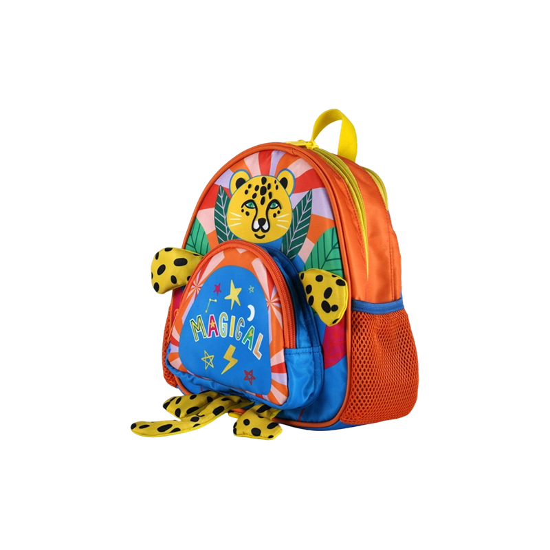 Sac à dos pour enfants en tissu Oxford à motif léopard