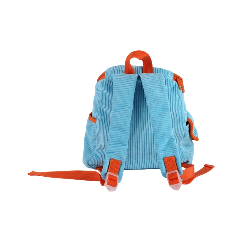 Sac à dos pour enfants en velours côtelé imprimé petit oiseau